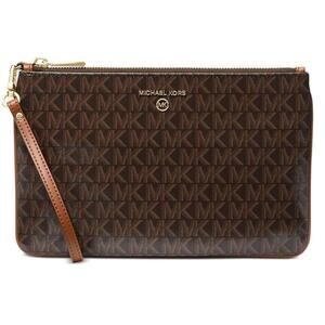 Michael Kors Brown Monogram Wristlet